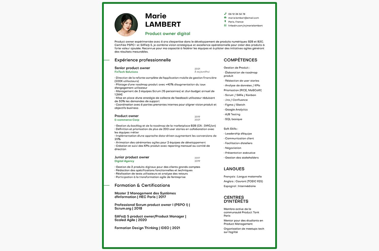 cv product owner